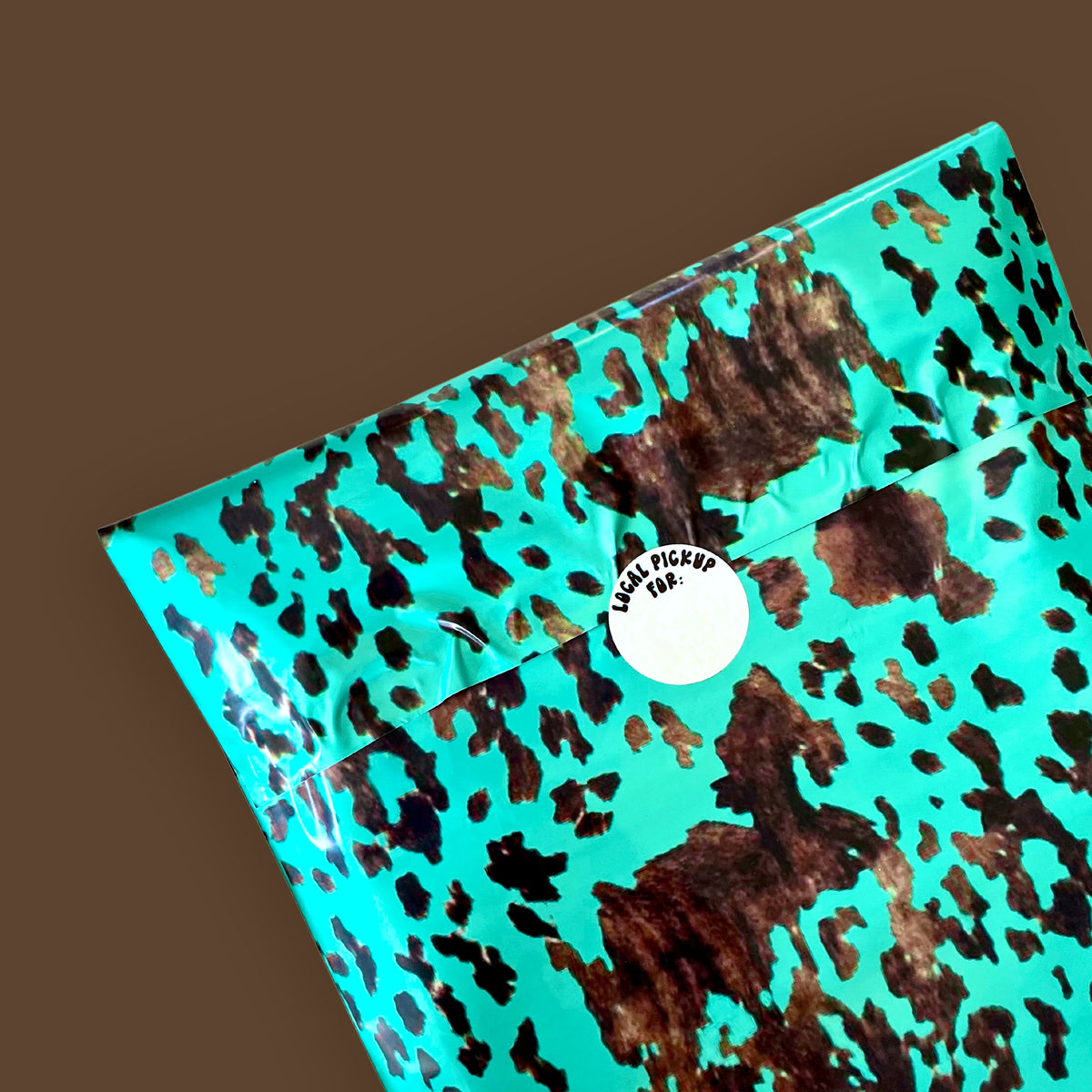 14.5x19 Premium Poly Mailer Turquoise Cowhide Marley Rae Mailers