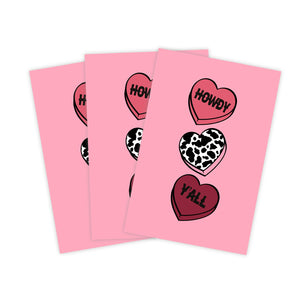 4x6" Package Insert Cards- Western Valentine