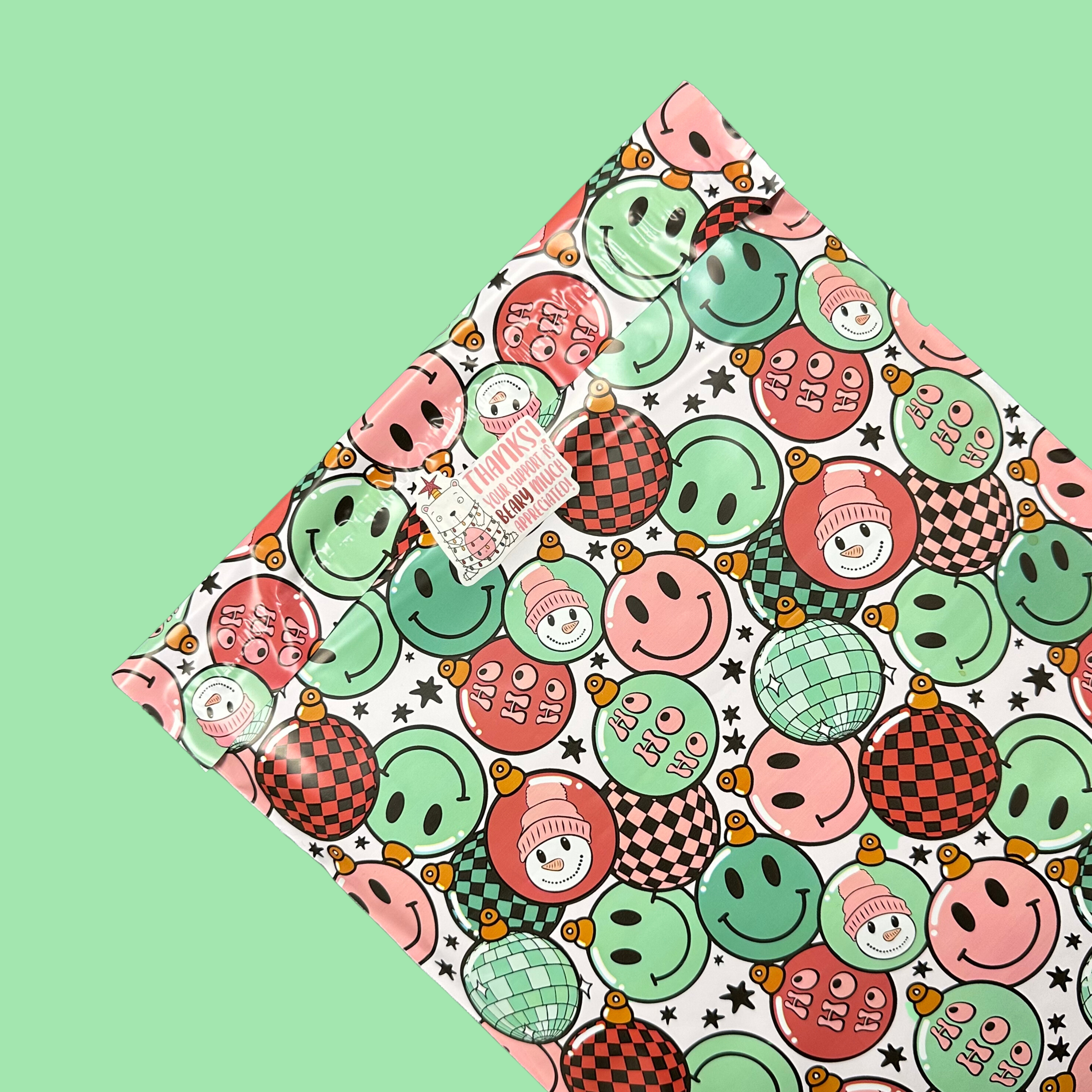 10x13 Premium Poly Mailer- Groovy Ornaments