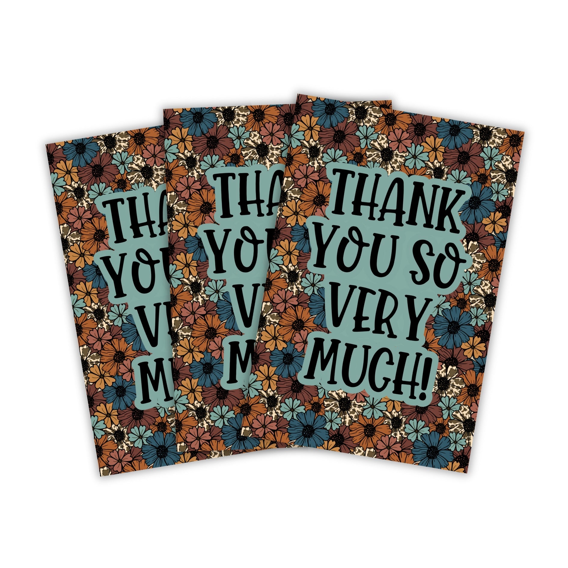 4x6" Package Insert Cards- Autumn Floral