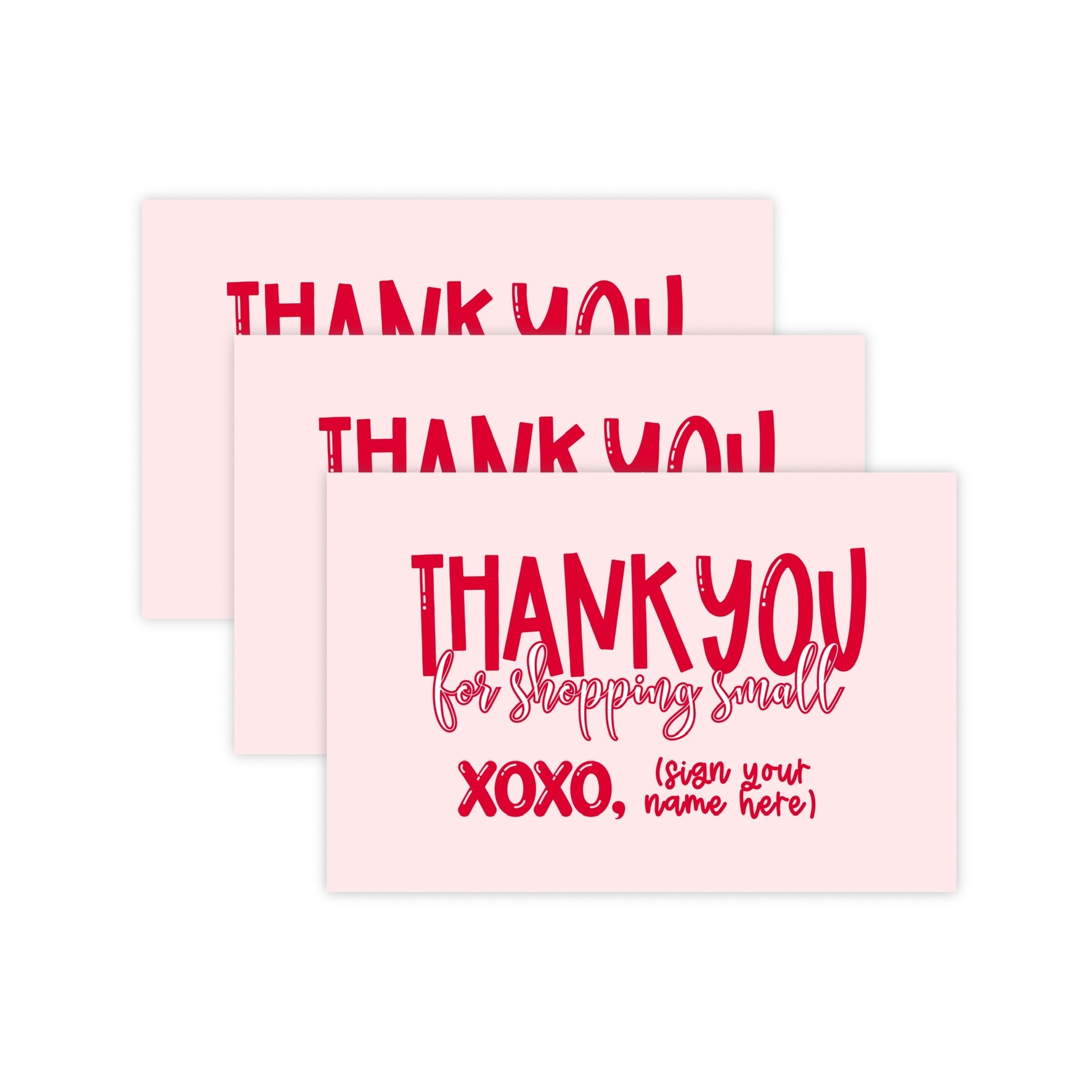 4x6" Package Insert Cards- XOXO