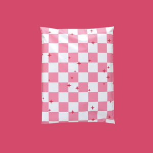 10x13 Poly Mailer- Pink Checker