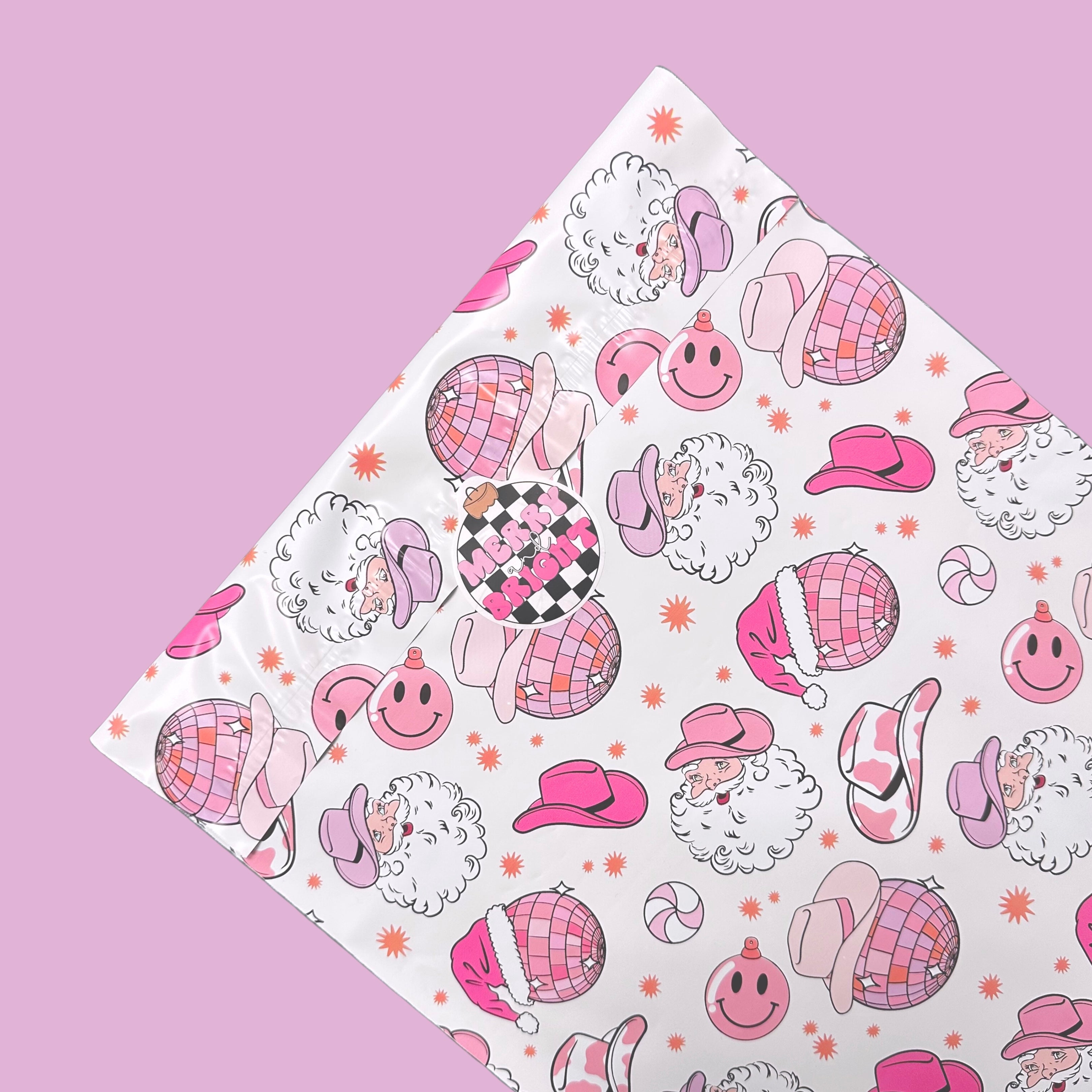 10x13 Premium Poly Mailer- Disco Santa