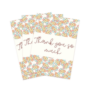 4x6" Package Insert Cards- Smiley Flowers