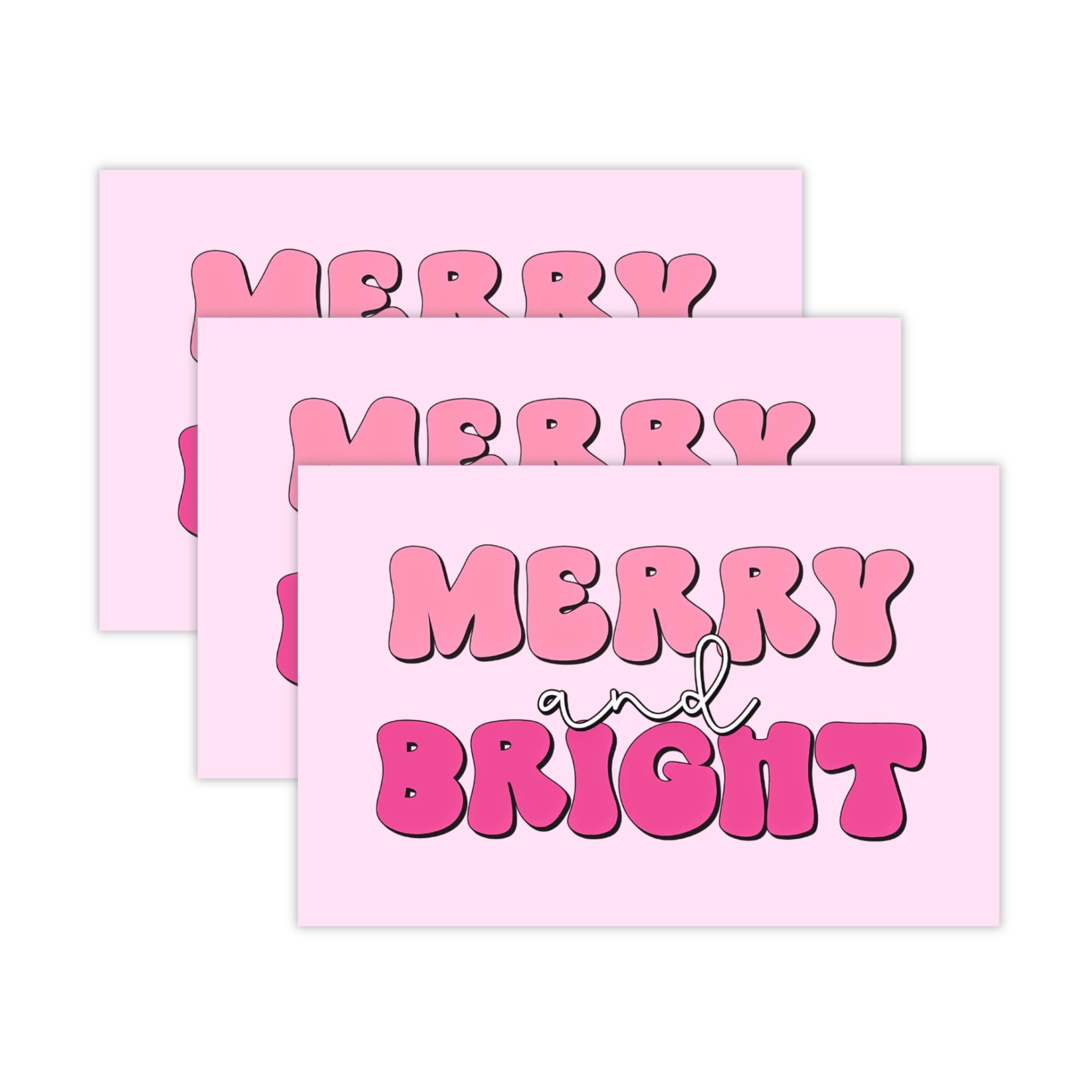 4x6" Package Insert Cards- Merry & Bright