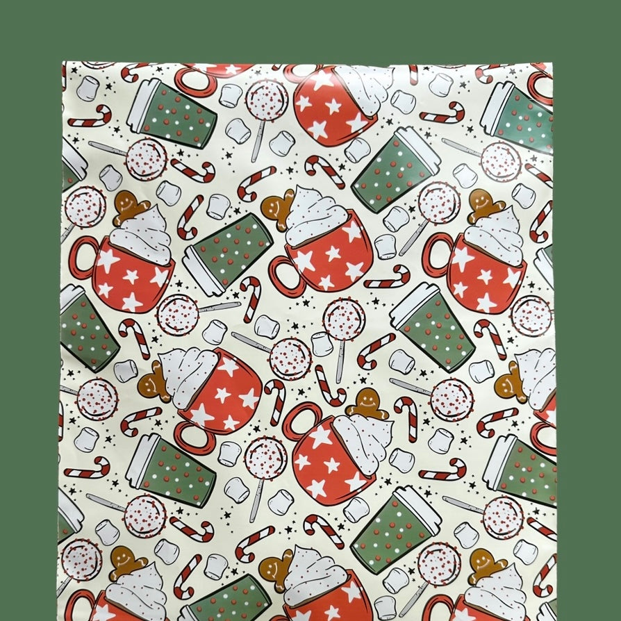 14.5x19 Premium Poly Mailer- Christmas Cocoa