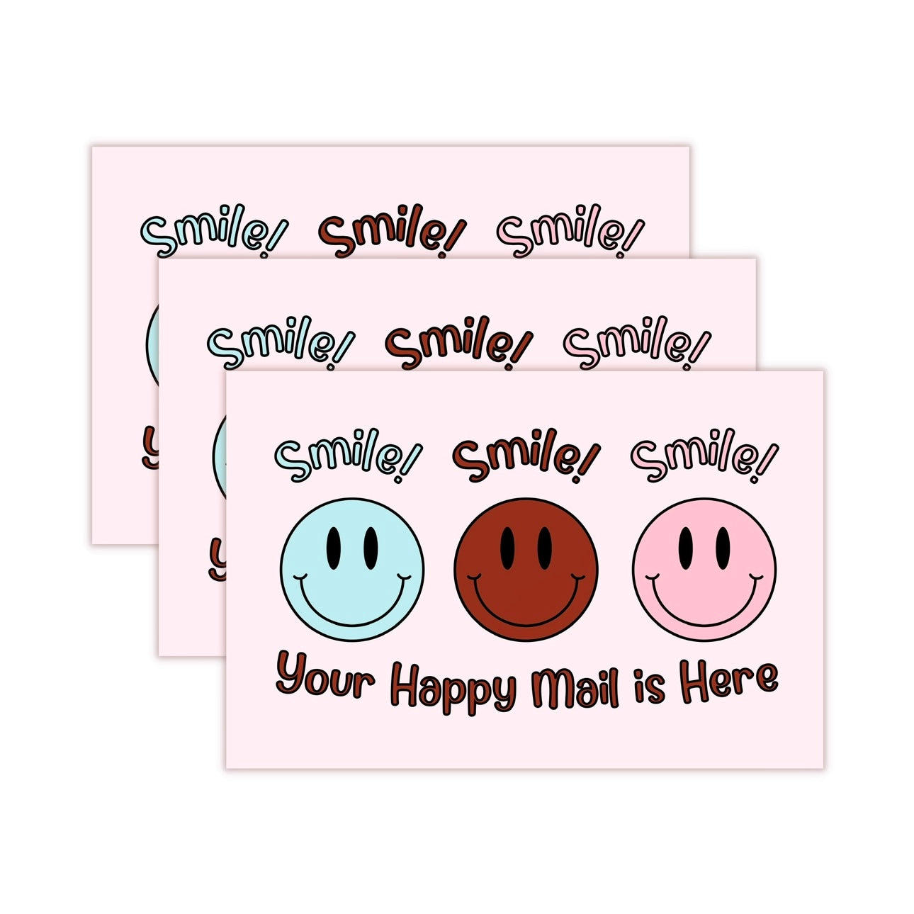 4x6" Package Insert Cards- Smiley Happy Mail