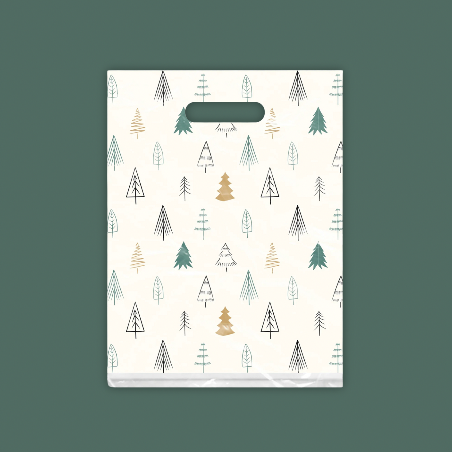 12x15 Merchandise Shopping Bag- Fir Trees