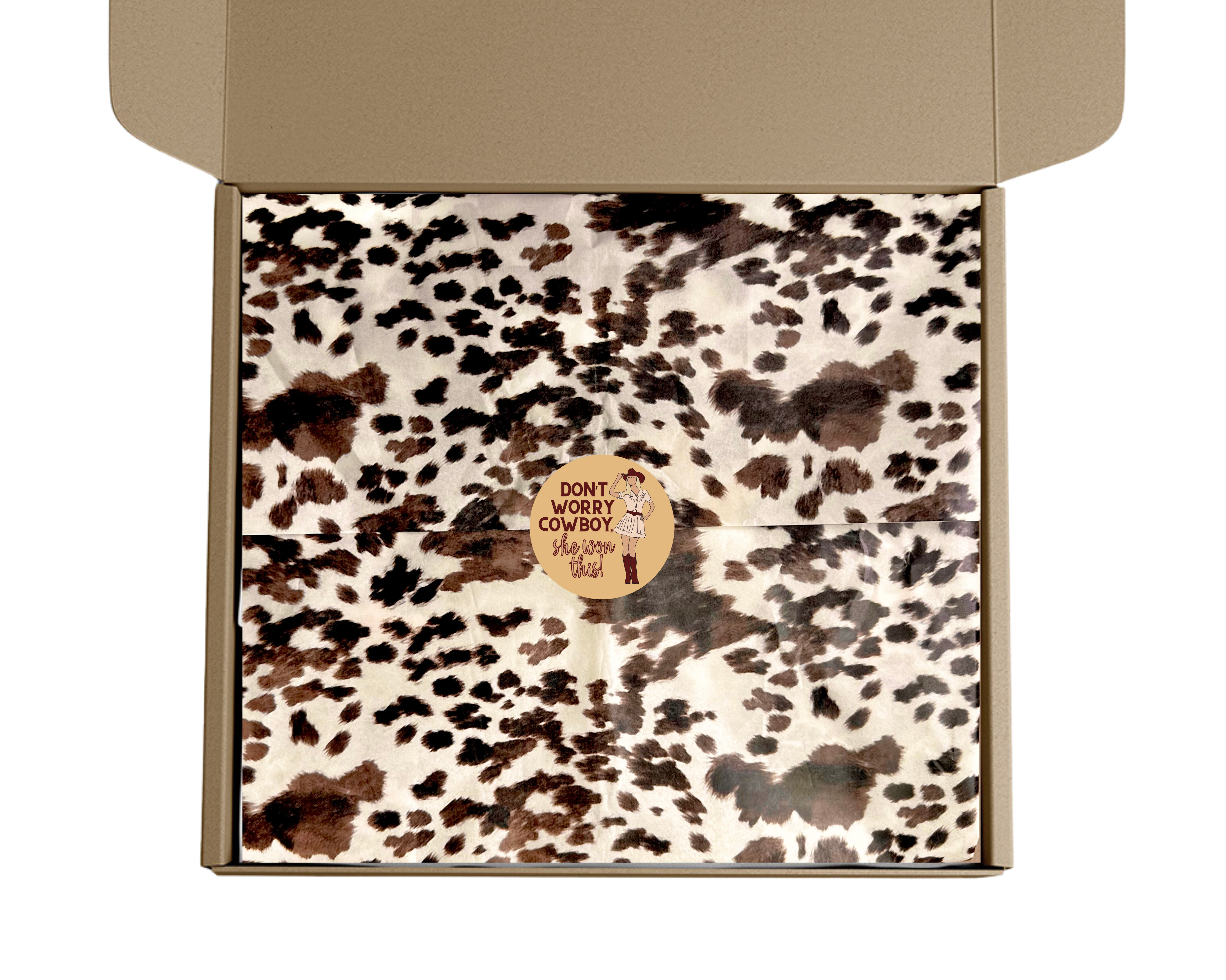 20x30 Premium Tissue Paper Sheets- Classic Cowhide – Marley Rae Mailers