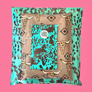 14.5x19 Premium Poly Mailer- Turquoise Cowhide