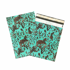 10x13 Premium Poly Mailer- Turquoise Cowhide