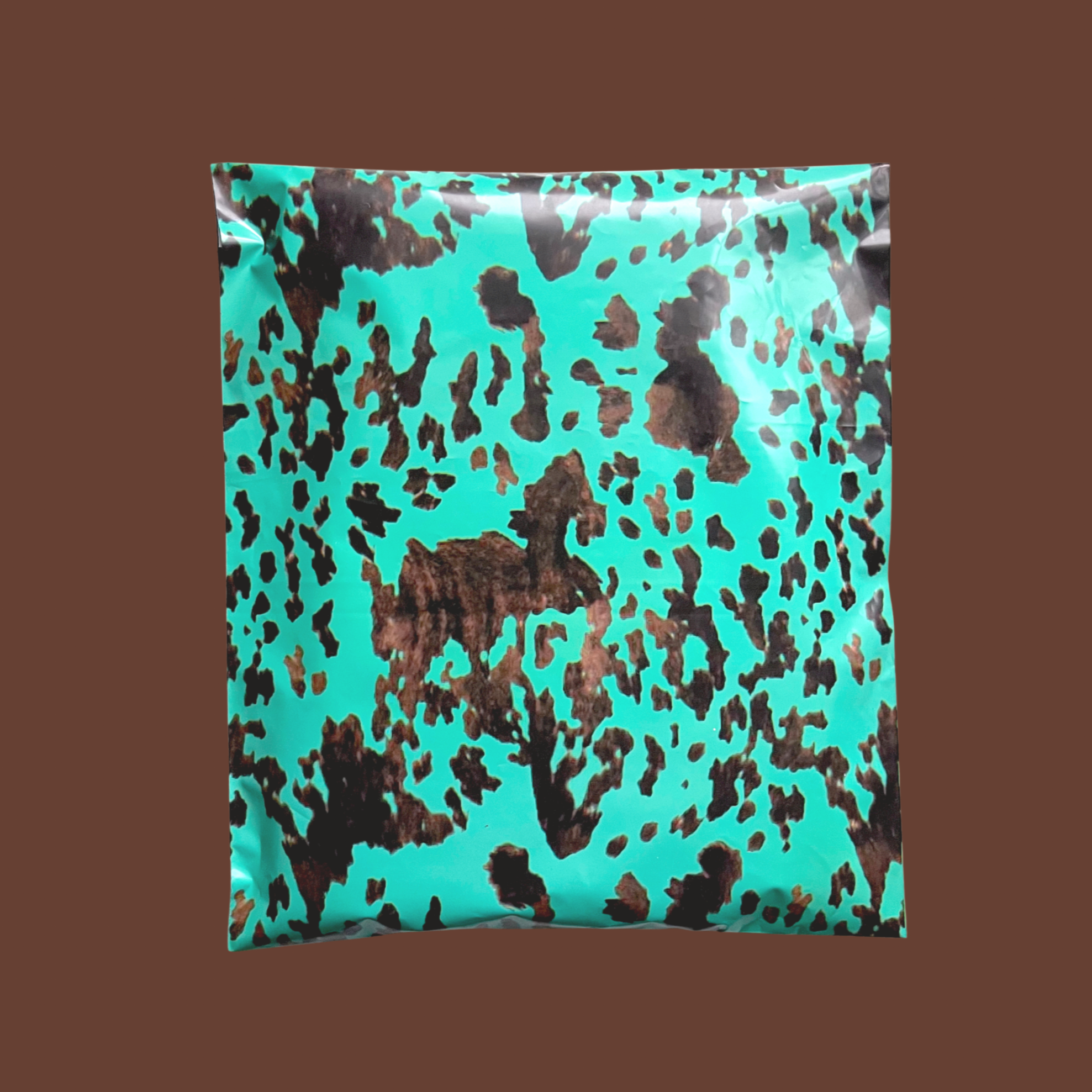 10x13 Premium Poly Mailer- Turquoise Cowhide